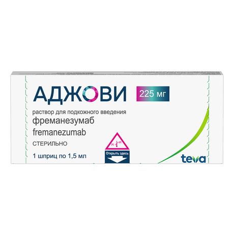 Фото Аджови, раствор 225 мг, 1.5 мл