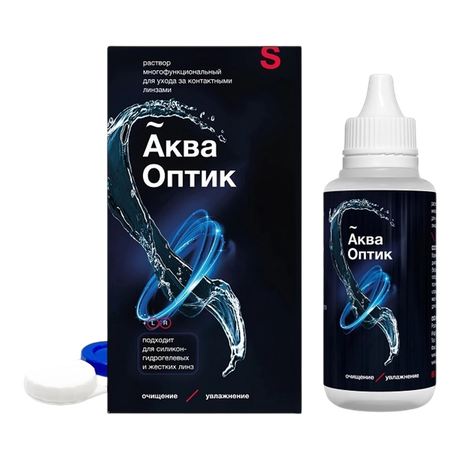 Фото Акваоптик, раствор для ухода за линзами, 60 мл