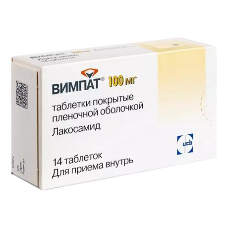 Фото Вимпат таблетки, покрытые пленочной оболочкой 100 мг, 14 шт.