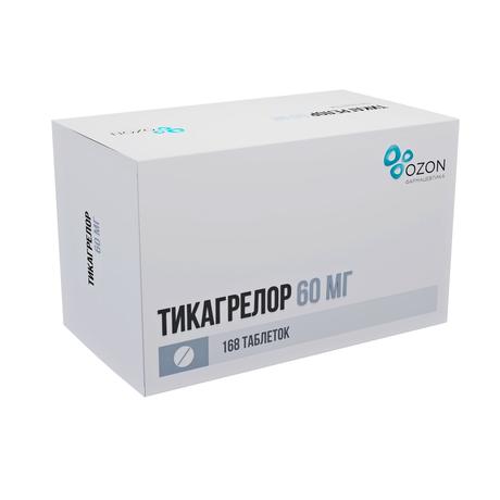 Фото Тикагрелор, таблетки покрыт. плен. об. 60 мг, 168 шт.