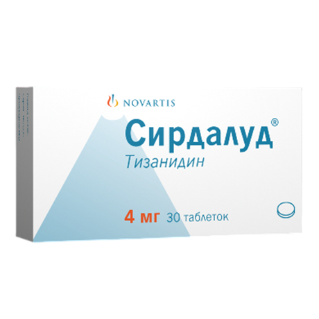 Фото Сирдалуд, таблетки 4 мг, 30 шт.