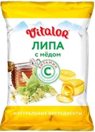 Фото Виталор, карамель леденцовая (липа, мед и витамин С), 60 г