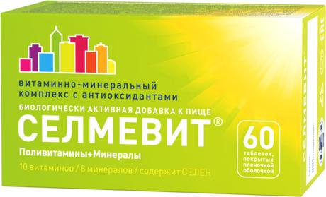 Фото Селмевит, таблетки покрытые оболочкой, 60 шт.