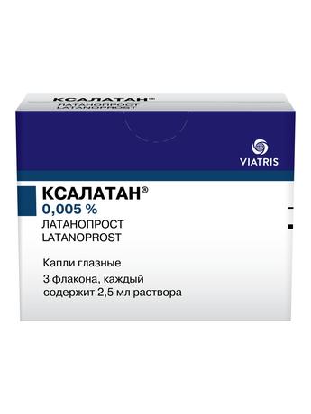 Фото Ксалатан, капли глазные 0,005%, флакон-капельницы 2,5 мл, 3 шт.