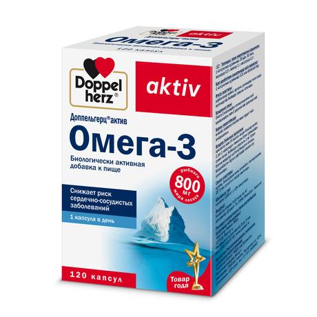 Фото Доппельгерц Актив Омега-3, капсулы, 120 шт.