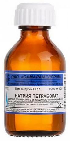 Фото Натрия тетраборат, раствор для местного и наружного применения 20%, 30 г