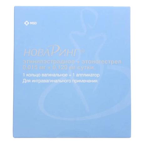 Фото НоваРинг, кольцо вагинальное 0.015 мг+0.120 мг/сутки (+ аппликатор)