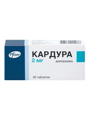Фото Кардура, таблетки 2 мг, 30 шт.