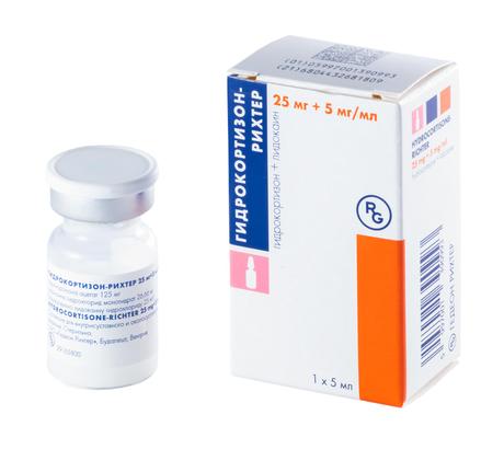 Фото Гидрокортизон-Рихтер, суспензия 25 мг+5 мг/мл ампулы 5 мл, 1 шт.