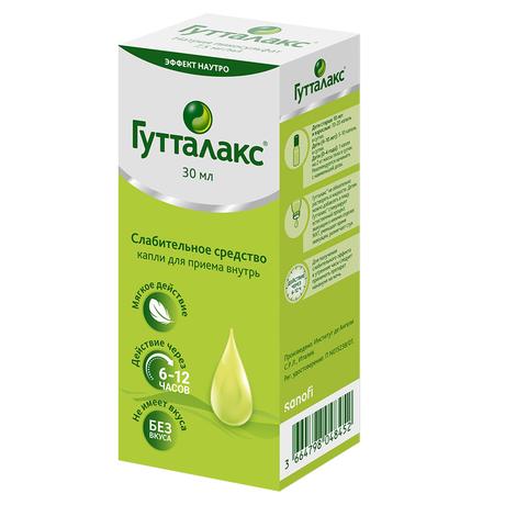 Фото Гутталакс, капли 7,5 мг, 30 мл