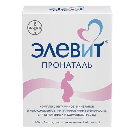 Фото Элевит пронаталь, таблетки покрыт. плен. об., 100 шт.