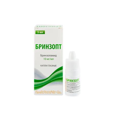 Фото Бринзопт, капли глазные 10 мг/мл, 5 мл