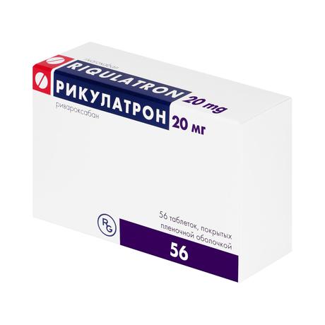 Фото Рикулатрон, таблетки покрытые пленочной оболочкой 20 мг, 56 шт.