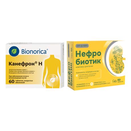 Фото Набор Канефрон Н таб х60 и Нефробиотик ComForte таб х60
