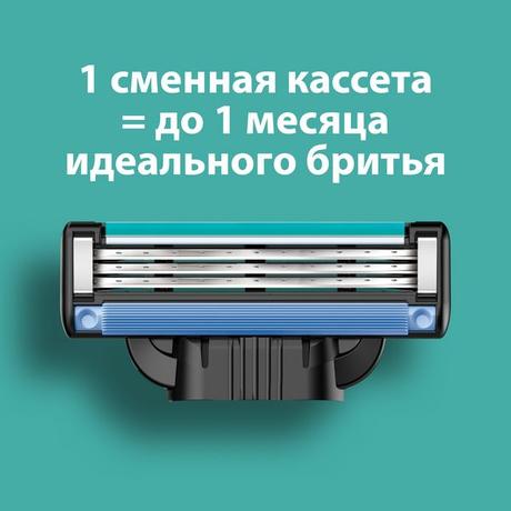 Фото Gillette Mach3, сменные кассеты, 4 шт.