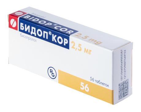 Фото Бидоп Кор, таблетки 2,5 мг, 56 шт.