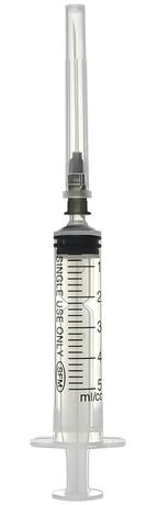 Фото Шприц одноразовый стерильный трехкомпонентный, 5 мл