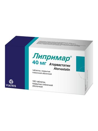 Фото Липримар таблетки, покрытые пленочной оболочкой 40 мг, 100 шт.