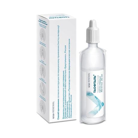 Фото Таофталь капли глазные, 40 мг/мл тюбик-капельница 20 мл