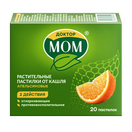 Фото Доктор МОМ, пастилки от кашля (апельсин), 20 шт.
