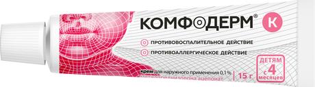 Фото Комфодерм К, крем 0.1%, 15 г