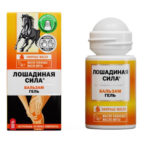 Фото Лошадиная сила, бальзам-гель релаксирующий для тела, ролик, 90 мл