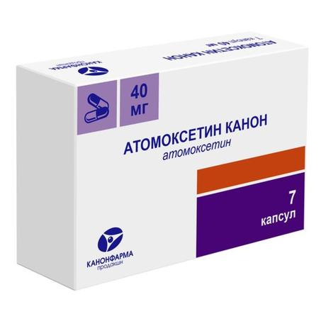 Фото Атомоксетин Канон, капсулы, 40 мг, 7 шт.
