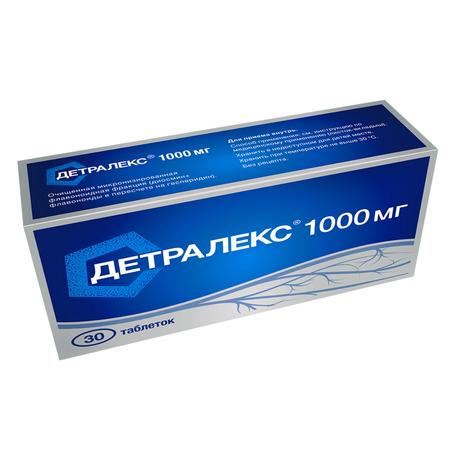 Фото Детралекс, таблетки покрыт. плен. об. 1000 мг, 30 шт.
