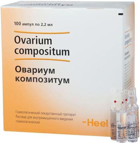 Фото Овариум Композитум, раствор для в/м введения, ампулы 2,2 мл, 100 шт.