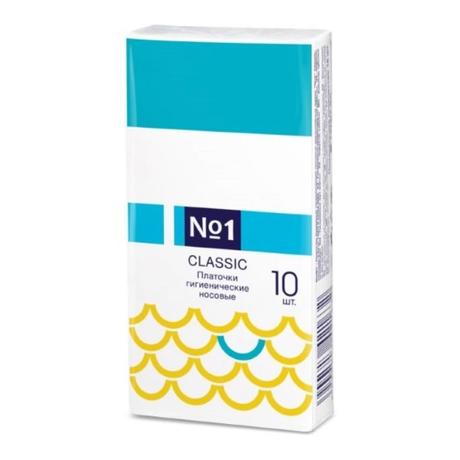 Фото Носовые платочки bella №1 Classic двухслойные, 10х10 шт.