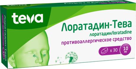 Фото Лоратадин-Тева, таблетки 10 мг, 30 шт.
