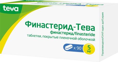 Фото Финастерид-Тева, таблетки покрыт. плен. об. 5 мг, 90 шт.