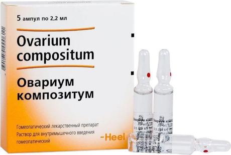 Фото Овариум Композитум, раствор для в/м введения, ампулы 2.2 мл, 5 шт.