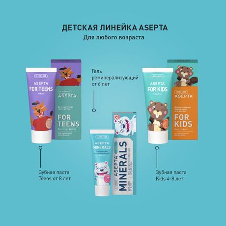 Фото Асепта, гель для зубов реминерализующий для детей, 40 г