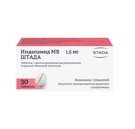 Фото Индапамид МВ табл п/о 1,5 мг х30