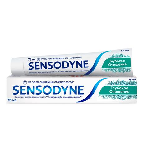 Фото Зубная паста Sensodyne Глубокое Очищение для чувствительных зубов с фтором, 75 мл