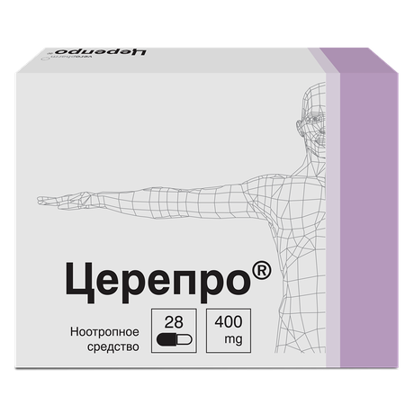 Фото Церепро, капсулы 400 мг, 28 шт.
