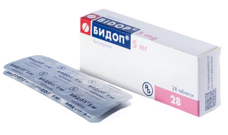 Фото Бидоп, таблетки 5 мг, 28 шт.