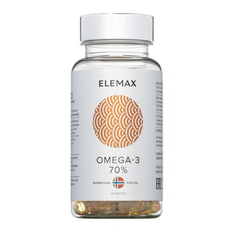 Фото ELEMAX Омега-3 жирные кислоты высокой концентрации, Экстра капс 1620 мг, 30 шт
