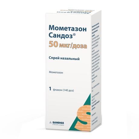 Фото Мометазон Сандоз, спрей назальный 50 мкг/доза 140 доз, 18 г