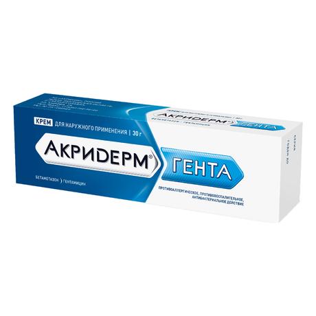 Фото Акридерм Гента, крем 0.05%+0.1% 30 г, 1 шт.