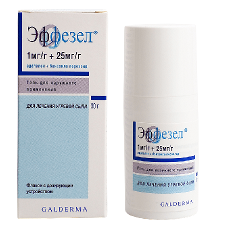 Фото Эффезел, гель 1 мг/г+25 мг/г, 30 г