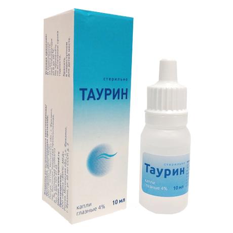 Фото Таурин, капли глазные 4%, флакон 10 мл