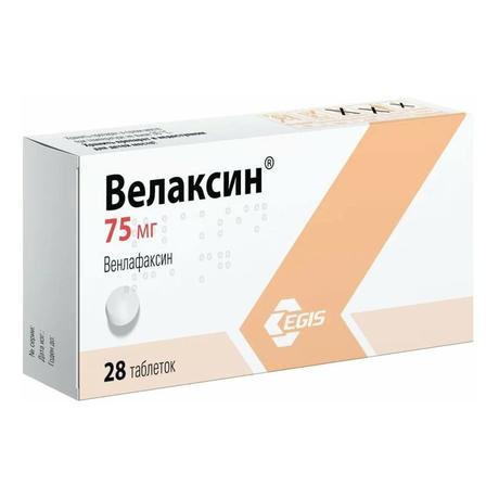 Фото Велаксин, таблетки 75 мг, 28 шт.