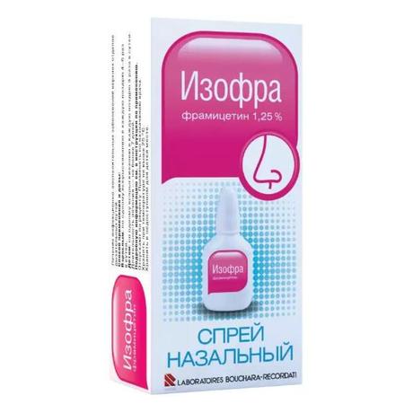 Фото Изофра, спрей назальный 1.25%, 15 мл