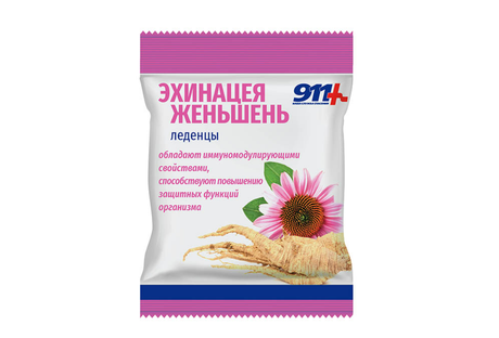 Фото 911, леденцы (эхинацея/женьшень/вит С), 50 г
