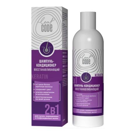 Фото LEAF CODE Шампунь-кондиционер 2в1 восстановление и укрепление для поврежденных волос 250 мл, 1 шт.