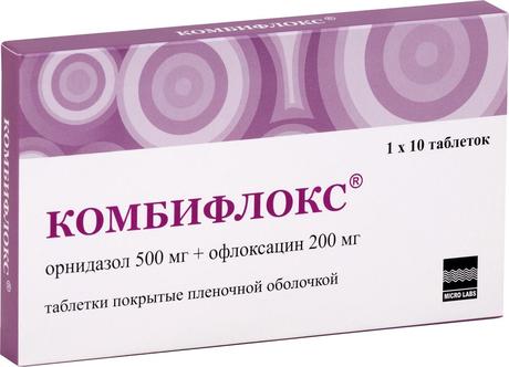 Фото Комбифлокс, таблетки 500мг+200 мг, 10 шт.