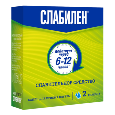 Фото Слабилен 7,5 мг/мл, капли для приема внутрь флакон/капельница 15 мл, 2 шт.