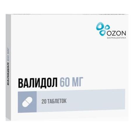 Фото Валидол, таблетки подъязычные 60 мг (Озон), 20 шт.